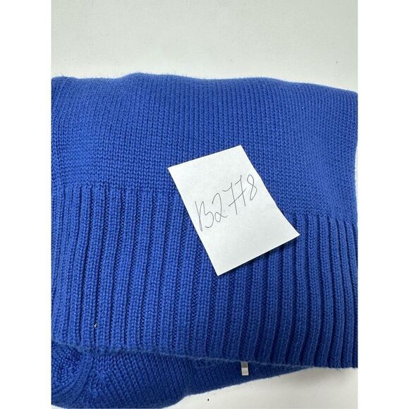 Collection L Women’s Turtleneck 1/3 Zip Cotton Blend Knit Sweater Size 10 Blue - Picture 13 of 13